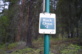 Rock Oven 2 sign, Kettle Valley Railway Naramata Section, 2010-08.